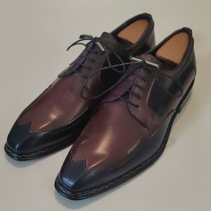 Matteo Massimo Two-Tone Leather Dress Shoes